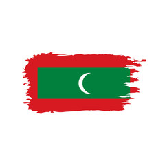 Maldives flag, vector illustration