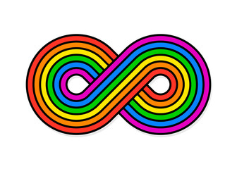 Illustration of infinity rainbow design