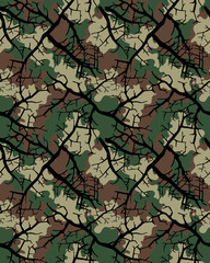 Fashionable camouflage pattern, fashion design. Seamless illustration