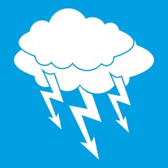 Lightning bolt icon white