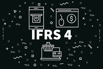 Conceptual business illustration with the words ifrs 4