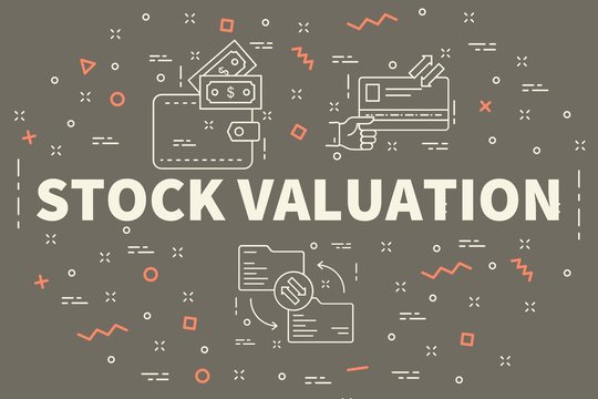 Conceptual Business Illustration With The Words Stock Valuation