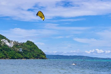 Diniwid beach is the best for kitesurfing in Boracay, Philippines