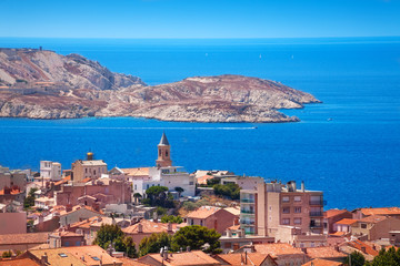 Obraz premium Beautiful view on Frioul Islands from Marseille