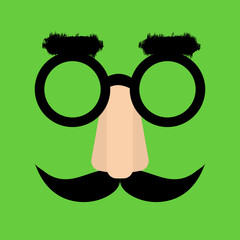 Face with nose, glasses, eyebrows