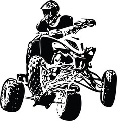 Quad bike illustration © Aroastock