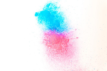 powdered powder paint of blue and red color