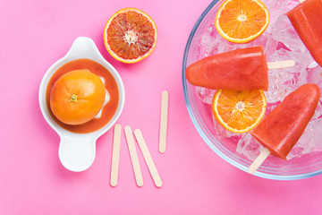 Making homemade healthy popsicles