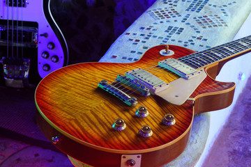 Vintage Iconic Electric Guitar Stock Photo 