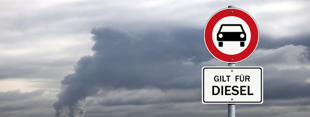 Diesel Fahrverbot! Dieselfreie Zone Konzept