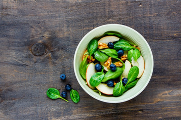 Apple Walnut Spinach Salad
