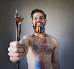 Fototapeta premium portrait attractive bearded man