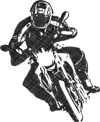 Extreme abstract motocross racer by motorcycle © Aroastock