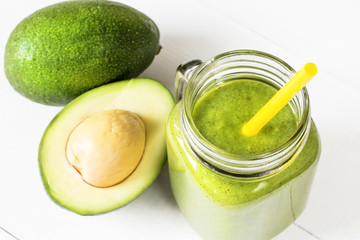 fresh avocado smoothie cocktail drink