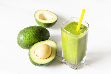 fresh avocado smoothie cocktail drink