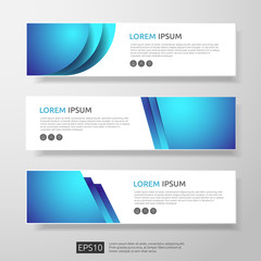 abstract business header or banner template set with geometric shapes. vector illustration