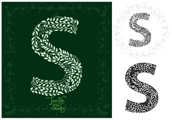 Leaves alphabet, Letter S