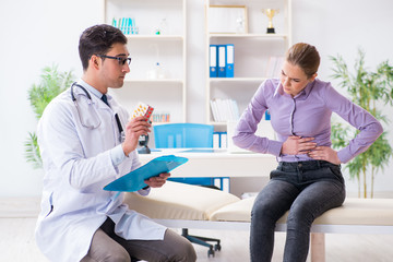 Fototapeta premium Patient visiting doctor for medical check-up in hospital