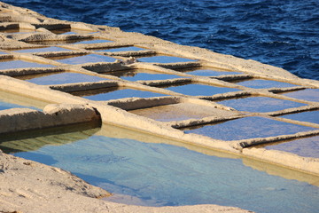 Salzgewinnung auf der Insel Gozo / Malta