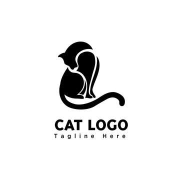 part art cute cat logo