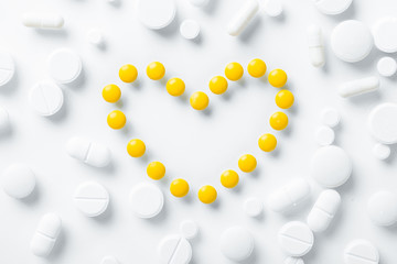 Pharmacy theme, medicine tablets.