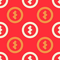 Coin sign seamless pattern. Strict line geometric pattern for your design.