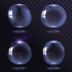 Set of drops or bubbles