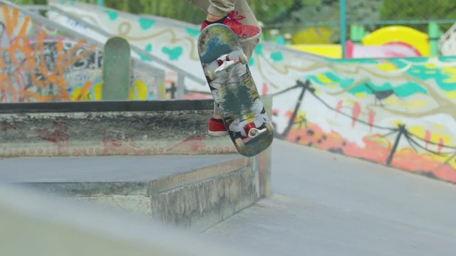 Skater doing a flip jump