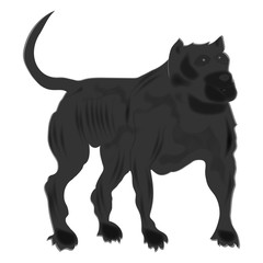 Cartoon, Silhouette of a werewolf, wolf-monster of gray color,