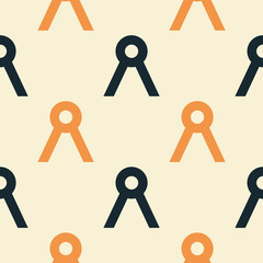 Antenna radio seamless pattern. Strict line geometric pattern for your design.