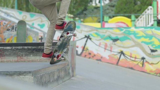 Skateboarder doing a flip jump