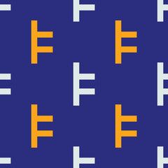 Lock fasten seamless pattern. Strict line geometric pattern for your design.