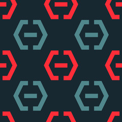 Locker fixed seamless pattern. Strict line geometric pattern for your design.