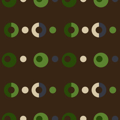 Pop up bubbles symmetry seamless pattern. Autentic design for textile, print or digital.