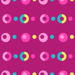 Pop up bubbles symmetry seamless pattern. Autentic design for textile, print or digital.