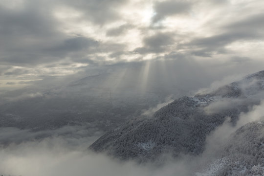 Sun Rays over Forest, Mazandaran, Iran