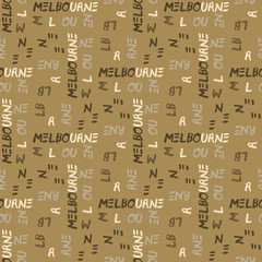 Melbourne seamless pattern. Creative design for various backgrounds.