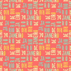 Rio de Janeiro
 seamless pattern. Autentic artistic design for background.