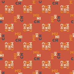 Obraz premium Munich seamless pattern. Autentic artistic design for background.