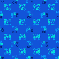 Munich
 seamless pattern. Autentic artistic design for background.