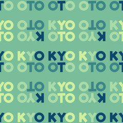 Kyoto seamless pattern. Autentic artistic design for background.
