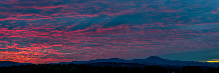 Sunset Panorama of Camels Hump