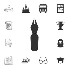 fountain pen icon. Detailed set of education element icons. Premium quality graphic design. One of the collection icons for websites, web design, mobile app