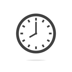 Clock vector icon isolated