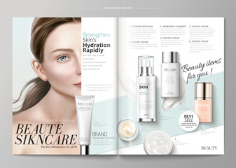 Elegant skin care magazine template