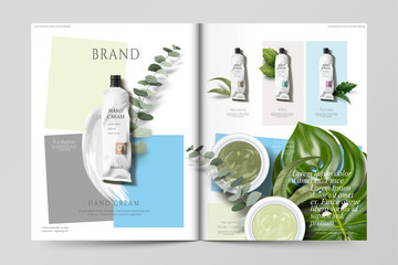 Cosmetic magazine template
