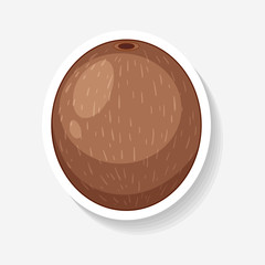 Sticker design with coconut