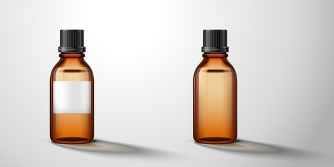 Cosmetic glass bottle