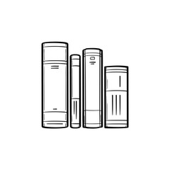 School books on literature hand drawn outline doodle icon