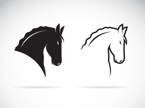 Vector of horse head design on white background. Wild Animals. Easy editable layered vector illustration.